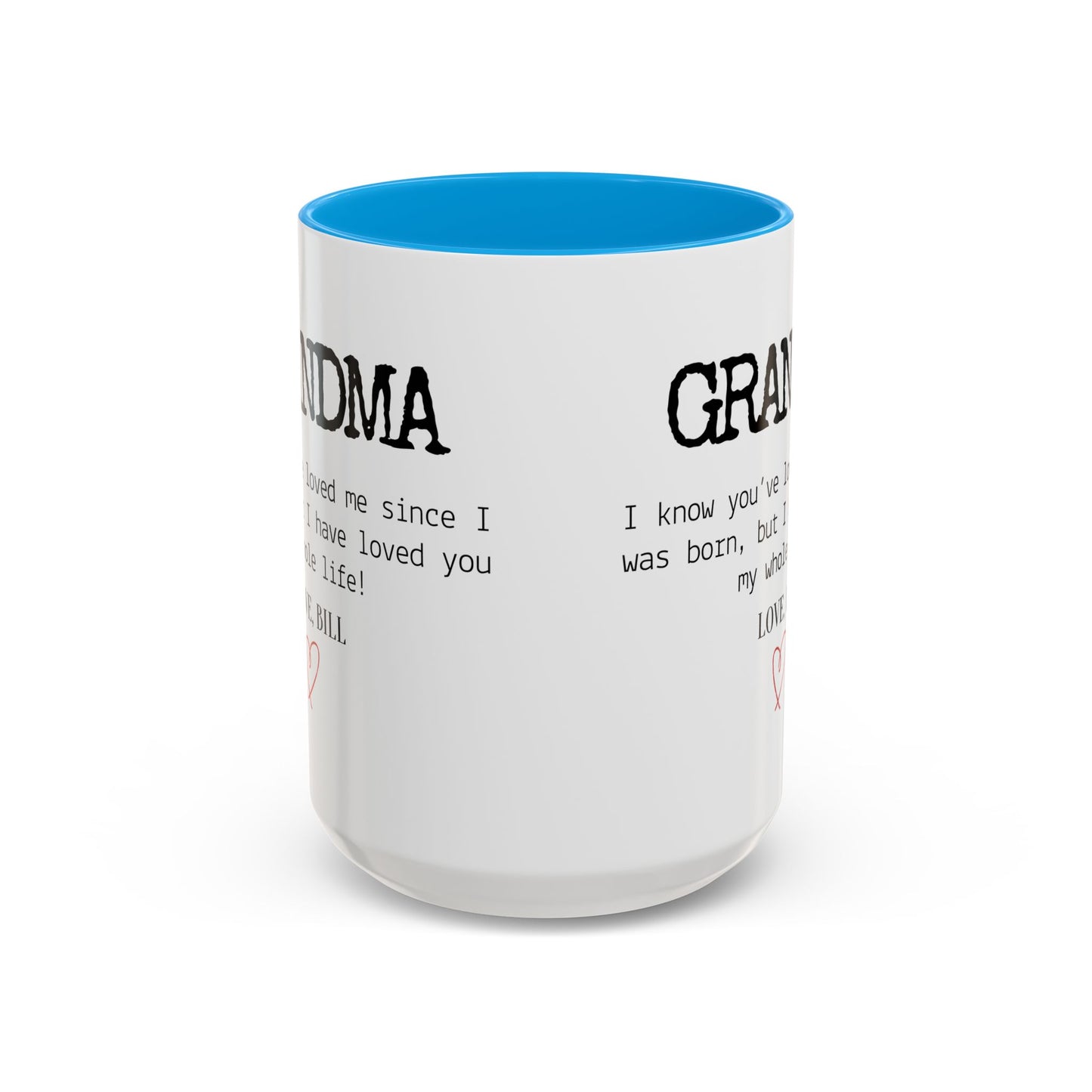 Personalized Grandma Mug, Gift from Grandchild, Custom Message Coffee Cup, Grandma Birthday Gift, Mother’s Day Mug, Sentimental Gift for Grandma