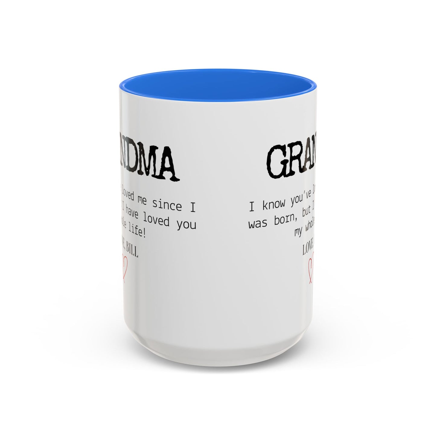 Personalized Grandma Mug, Gift from Grandchild, Custom Message Coffee Cup, Grandma Birthday Gift, Mother’s Day Mug, Sentimental Gift for Grandma