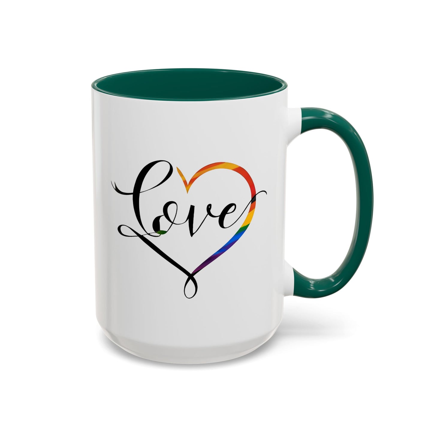 Celebration Rainbow Heart Mug  - Celebrate Diversity and Unity  - Valentine's Gift - Pride Celebration Mug
