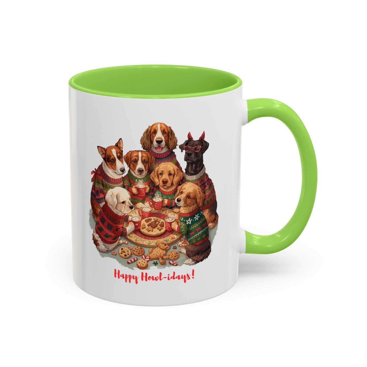 Dog Christmas Mug, Colorful Pet Lover Holiday Mug, Custom Dog Mug, Funny Christmas Dog, Christmas Squad, Merry Christmas Gift
