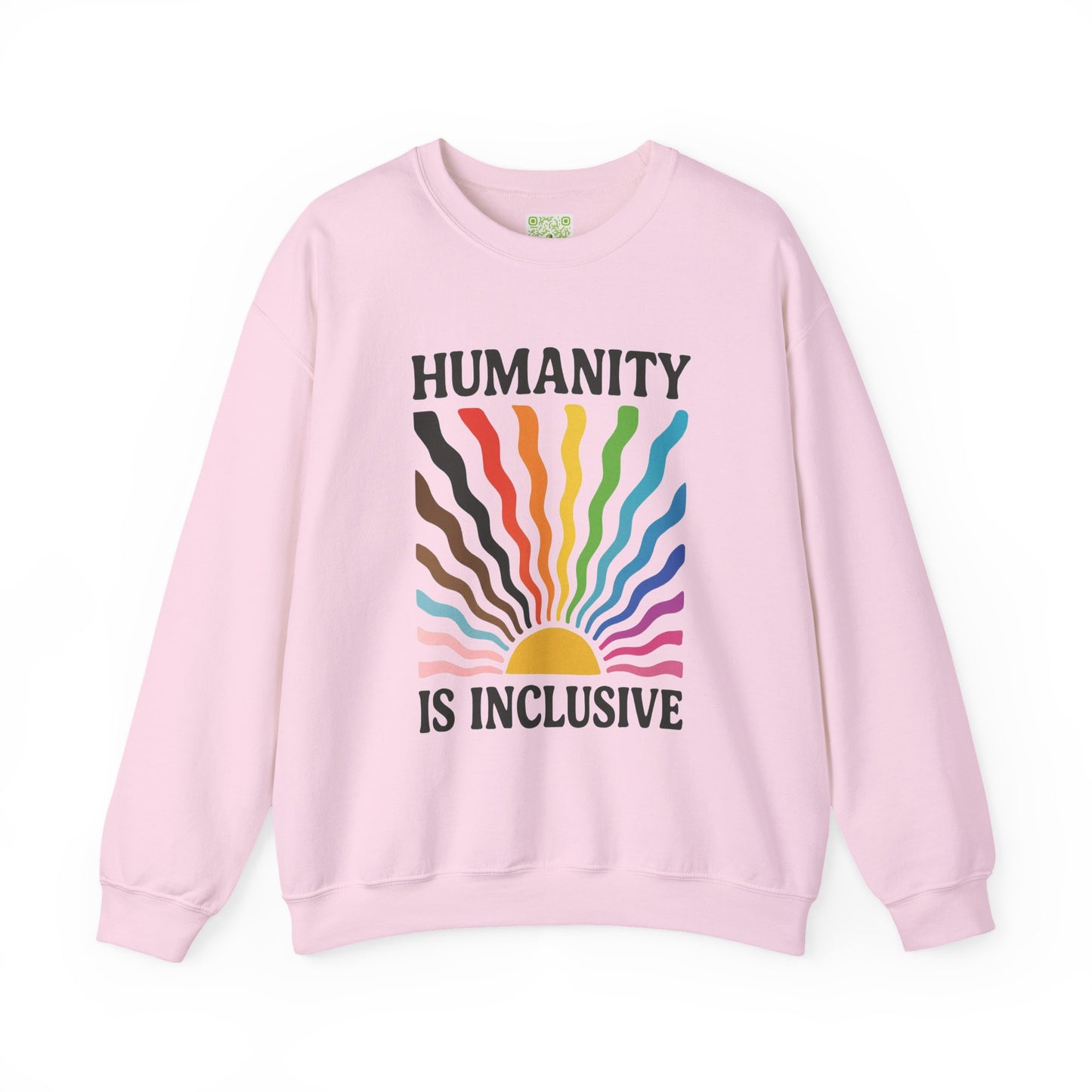 Pride Month Crewneck Sweatshirt, Humanity is Inclusive, LGBT Shirt, Lesbian Pride, Bisexual, Transgender, Equal Rights, pridemonth