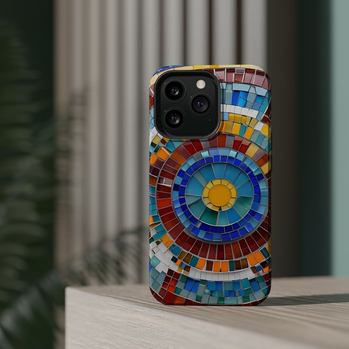 Vibrant Mosaic  iPhone Case - Colorful iPhone Cover, Unique Phone Accessory, MegSafe iPhone cover