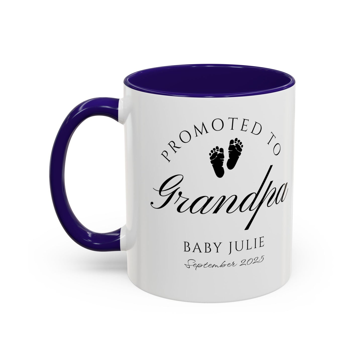 Promoted to Grandpa Mug, Personalized New Grandpa Gift 2025, Custom Baby Announcement Coffee Cup, Pregnancy Reveal for Grandfather, First Grandchild Gift