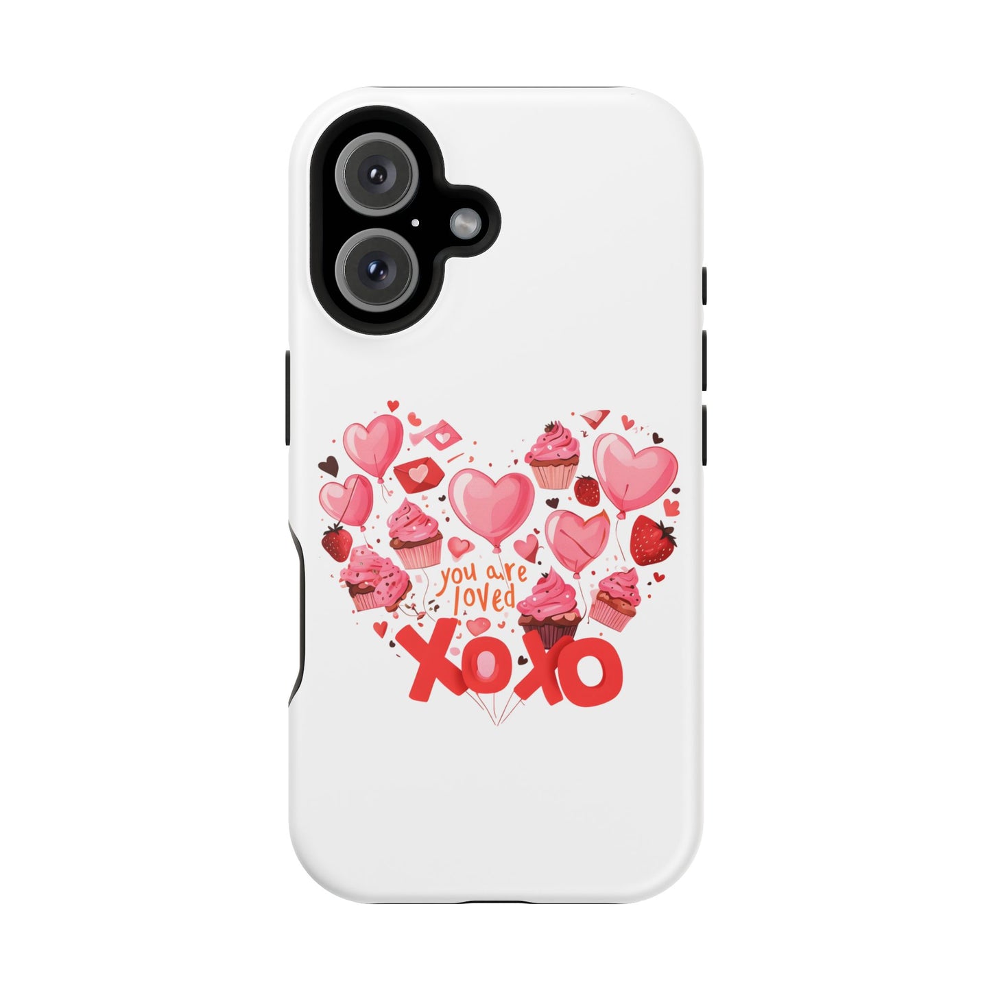 Valentine's Day Magnetic Tough Cases, Cute Phone Cover, Gift for Her, Love Heart Design, Personalizable Tech Accessory