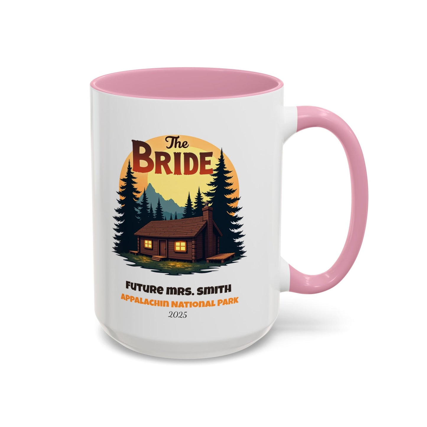 Camp Bride Accent Coffee Mug, Hen Party Favors, Bachelorette Cup, Girls Trip Gifts, Camp Bach, Bride Tribe