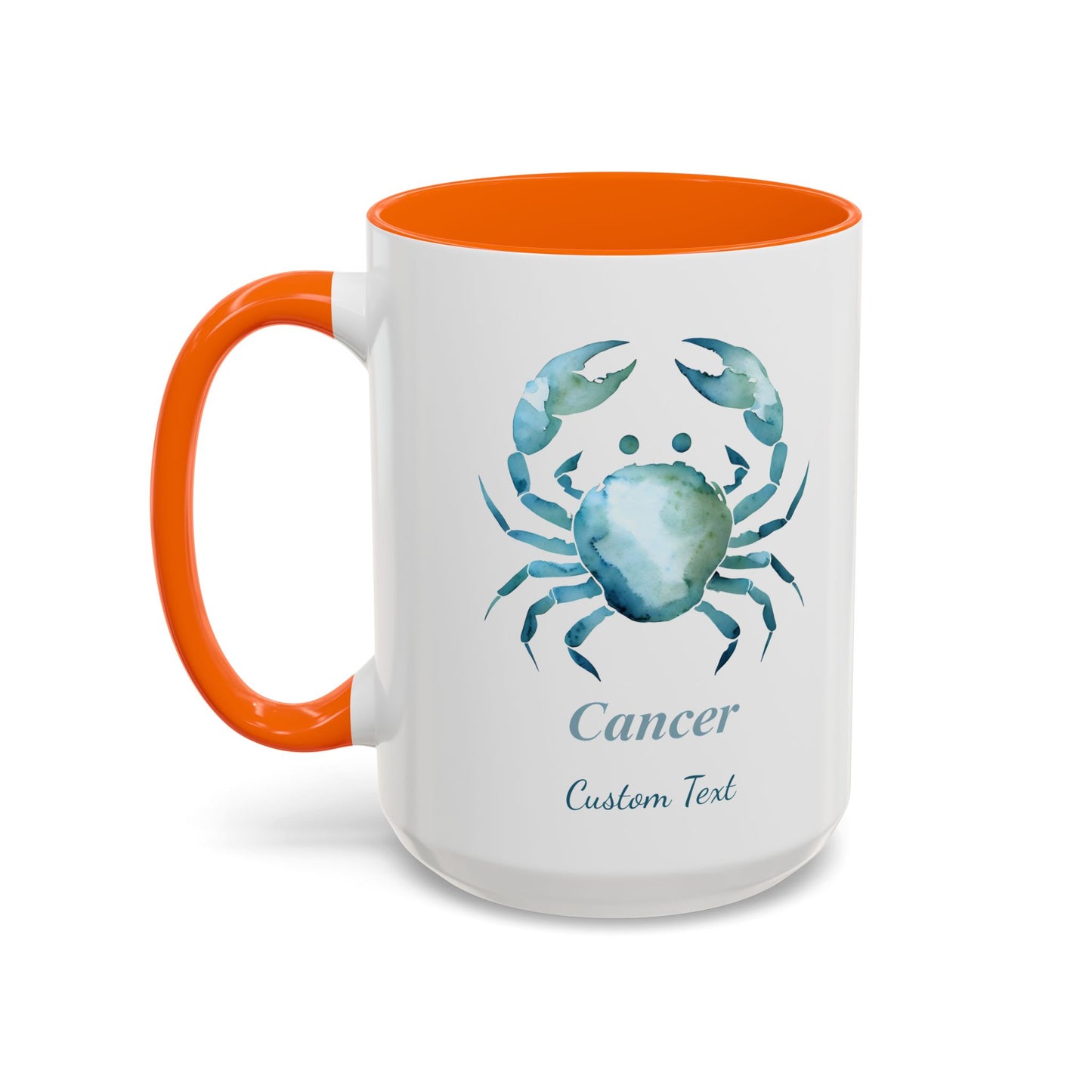 Personalized Cancer Zodiac Accent Coffee Mug, Zodiac Mug, Astrology Mug, Birth Month, Cancer Zodiac Gift, Custom Gift