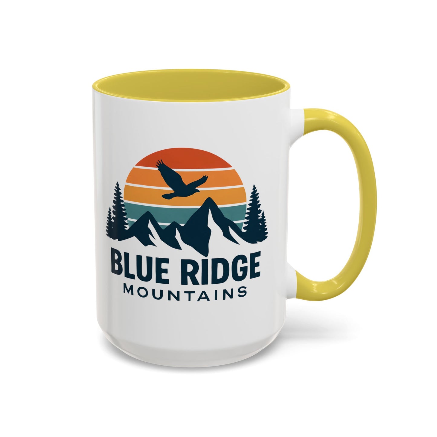 Blue Ridge Mountains, One Happy Camper, Accent Coffee Mug, Blueridge Mug, Blue Ridge Parkway, Camping Coffee Mug, Camping Gift