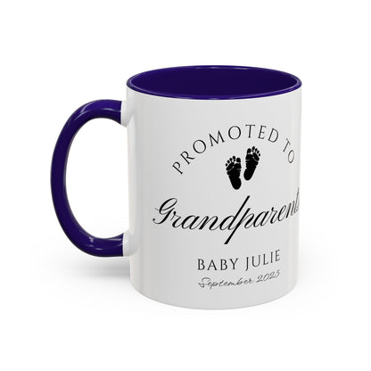 Promoted to Grandparents Mug, Pregnancy Announcement Coffee Cup, Baby Reveal Gift, New Grandparent Mug, Personalized Baby Announcement