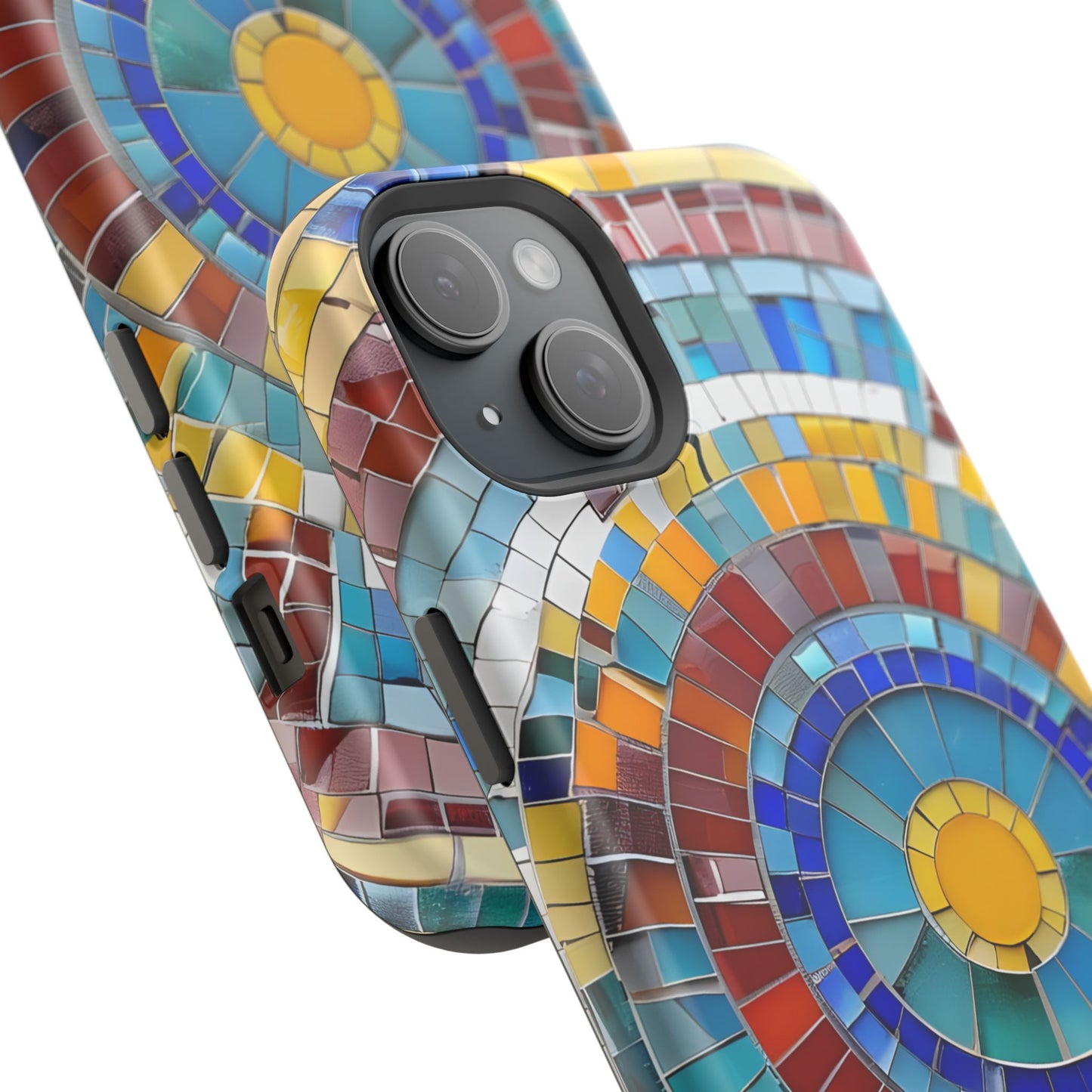 Vibrant Mosaic  iPhone Case - Colorful iPhone Cover, Unique Phone Accessory, MegSafe iPhone cover
