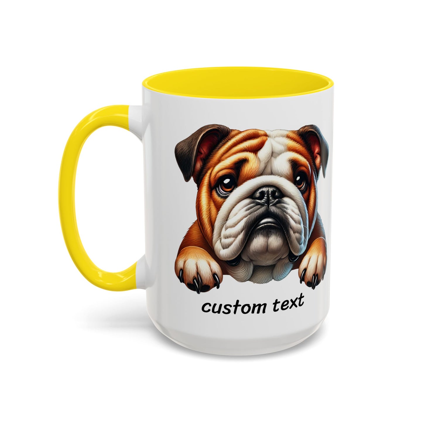 Funny Dog Lover English Bulldog Accent Mug - "Dog is Friendly, I am Not"