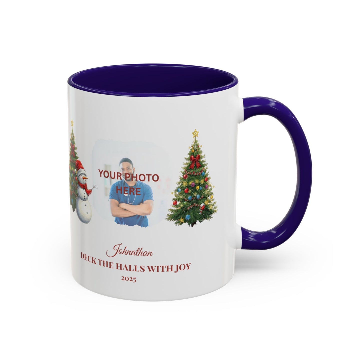 Personalized Snowman Mug with Custom Photo – Cute Christmas Cocoa Cup, Holiday Gift for Neighbors, Snowman Coffee Mug 2025