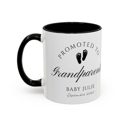 Promoted to Grandparents Mug, Pregnancy Announcement Coffee Cup, Baby Reveal Gift, New Grandparent Mug, Personalized Baby Announcement
