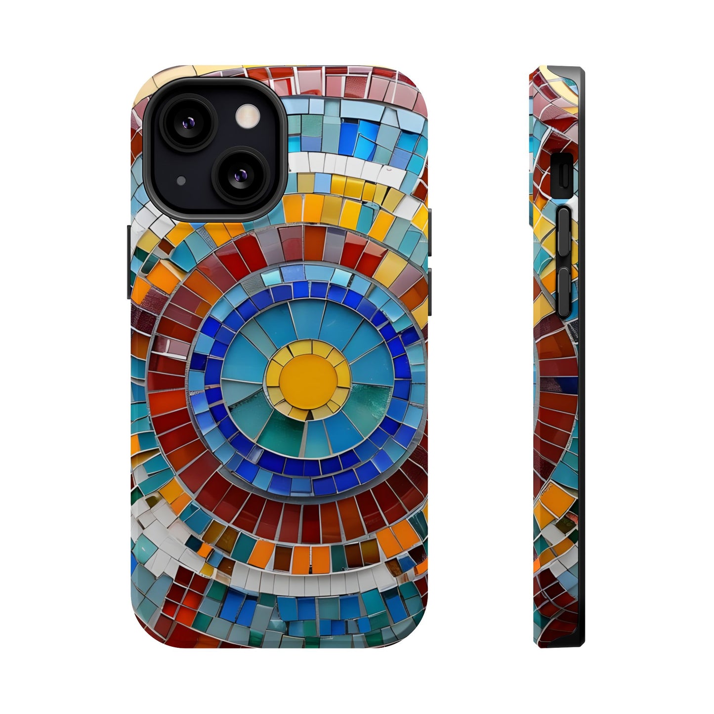 Vibrant Mosaic  iPhone Case - Colorful iPhone Cover, Unique Phone Accessory, MegSafe iPhone cover