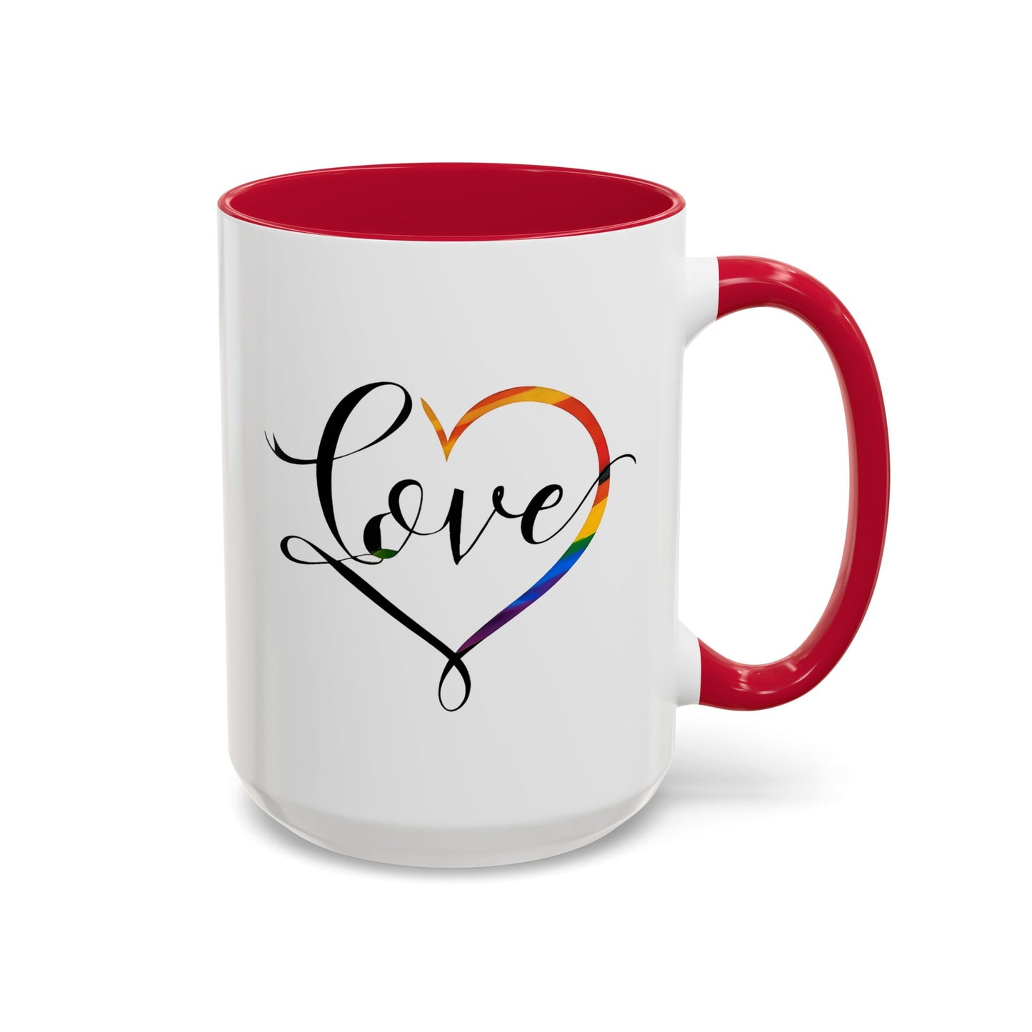 Celebration Rainbow Heart Mug  - Celebrate Diversity and Unity  - Valentine's Gift - Pride Celebration Mug