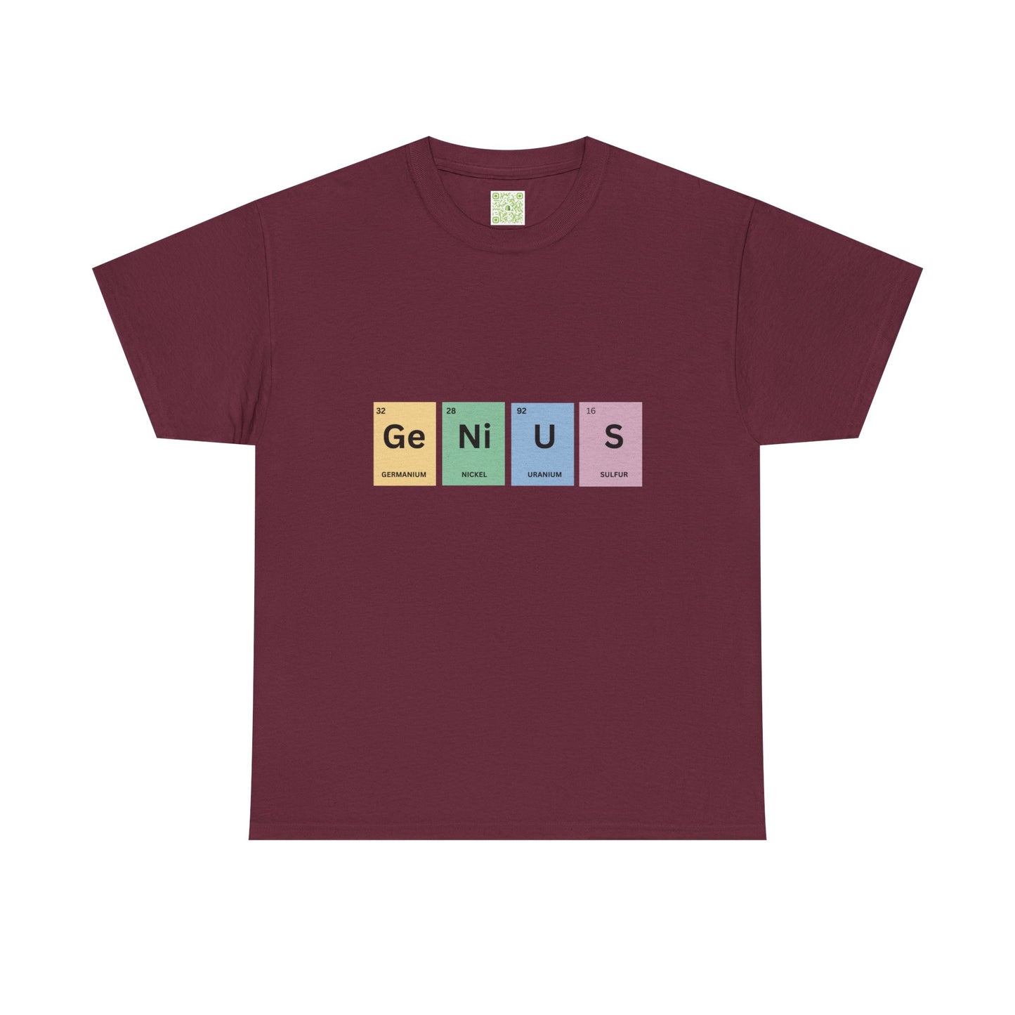 Genius Periodic Table Tee, Chemistry T-shirt, Periodic Table Shirt, Science Lover, Nerdy T-shirt, Funny Science Shirt