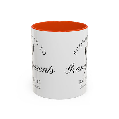Promoted to Grandparents Mug, Pregnancy Announcement Coffee Cup, Baby Reveal Gift, New Grandparent Mug, Personalized Baby Announcement