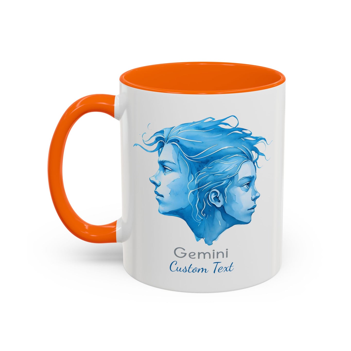Personalized Gemini Accent Coffee Mug, Zodiac Mug, Astrology Mug, Gemini Birthday Gift, Gemini Zodiac Gift, Custom Zodiac Gift