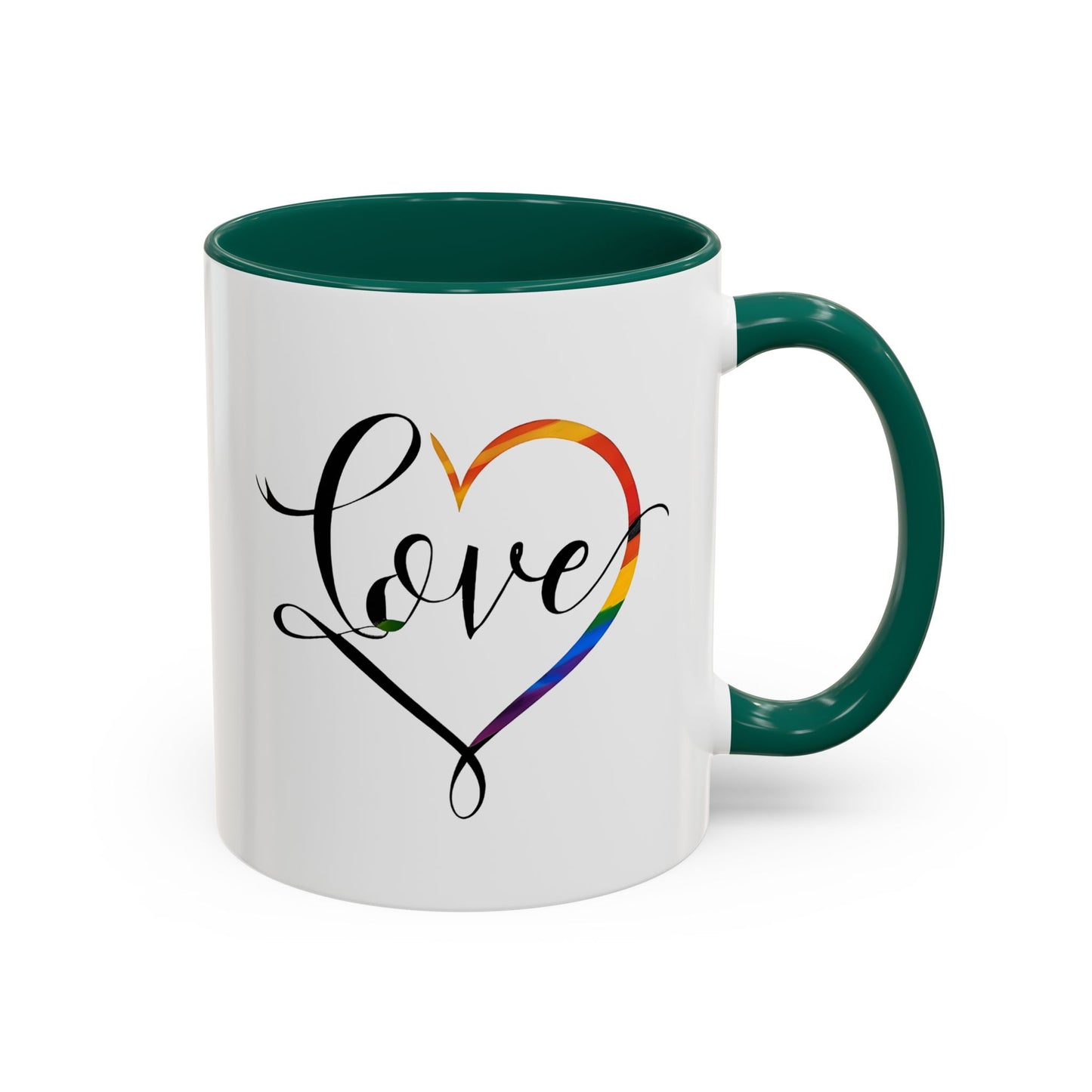 Celebration Rainbow Heart Mug  - Celebrate Diversity and Unity  - Valentine's Gift - Pride Celebration Mug