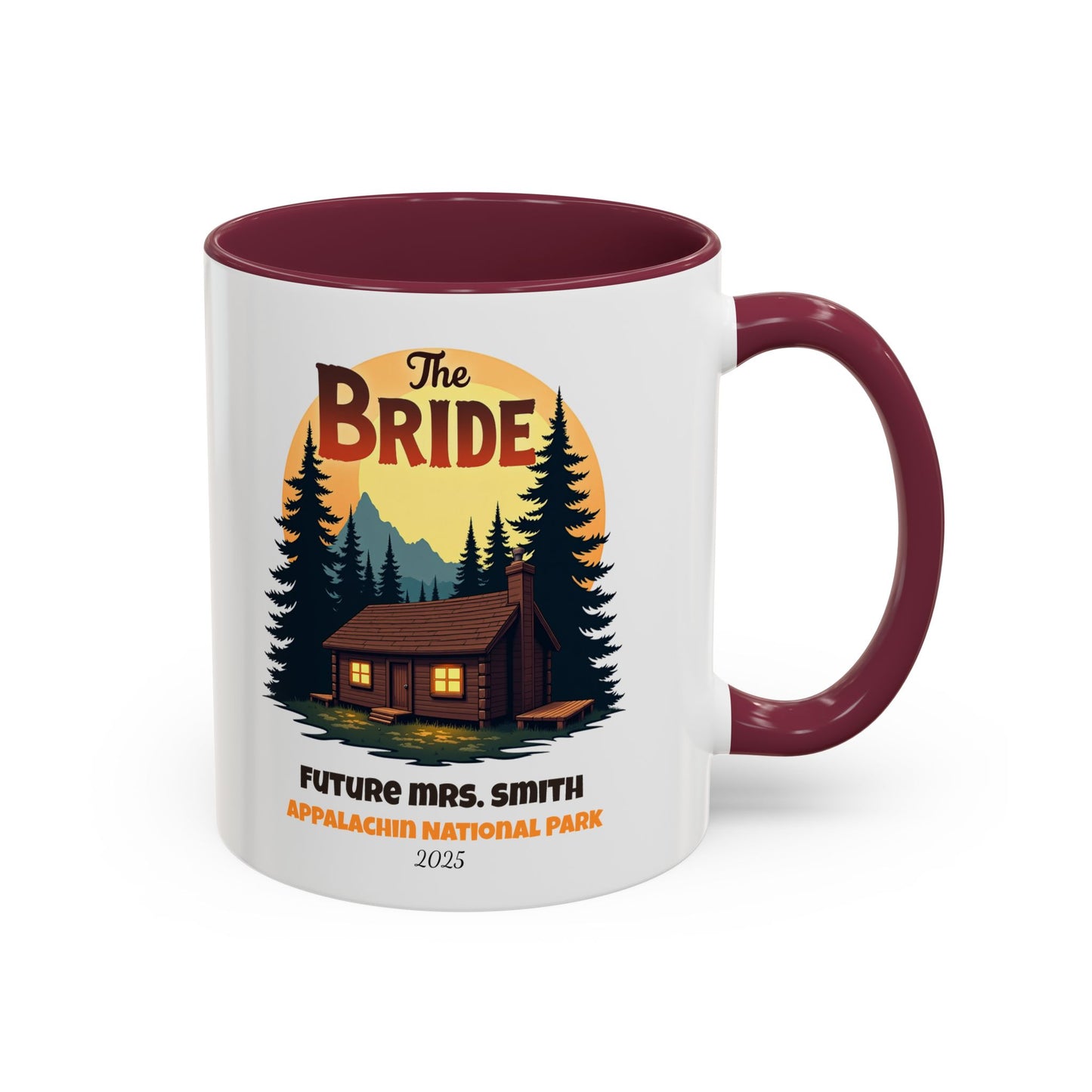 Camp Bride Accent Coffee Mug, Hen Party Favors, Bachelorette Cup, Girls Trip Gifts, Camp Bach, Bride Tribe