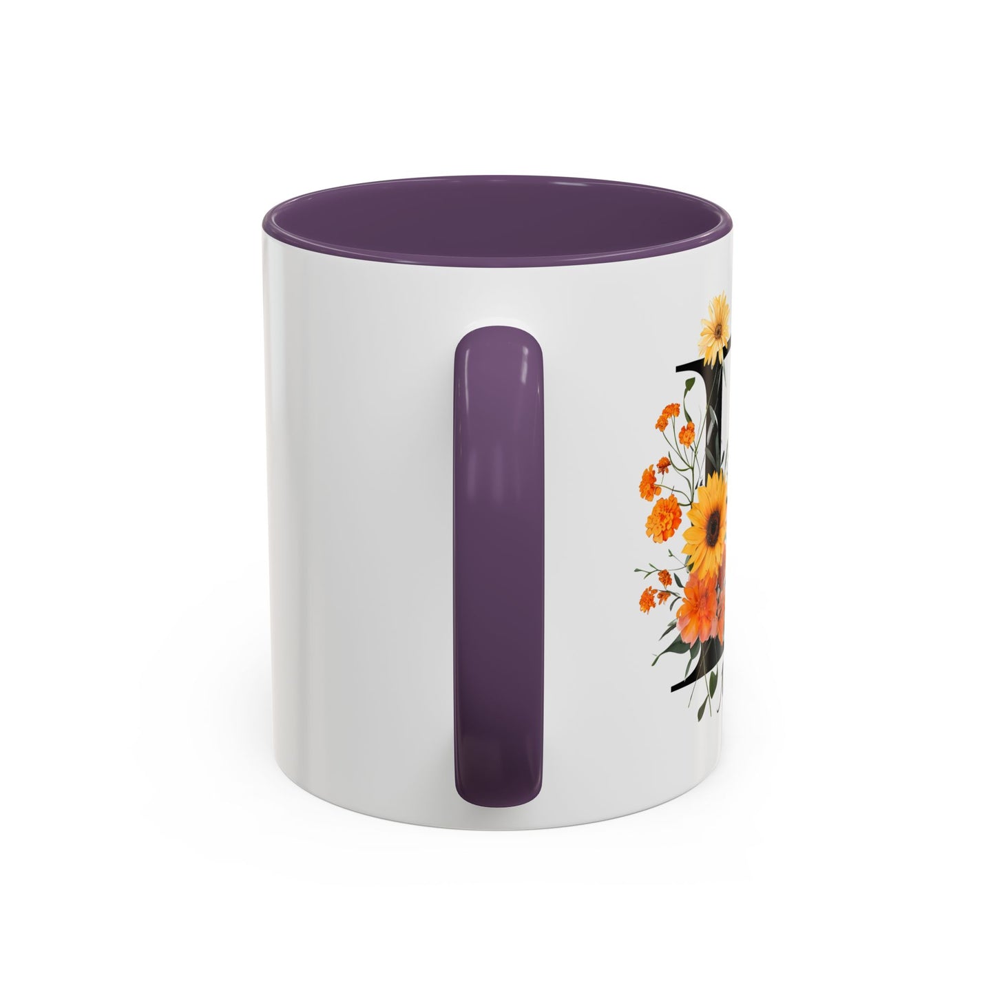 Personalized Floral Monogram - Letter R - Elegant Accent Coffee Mug – Personalized Mothers Day Gift