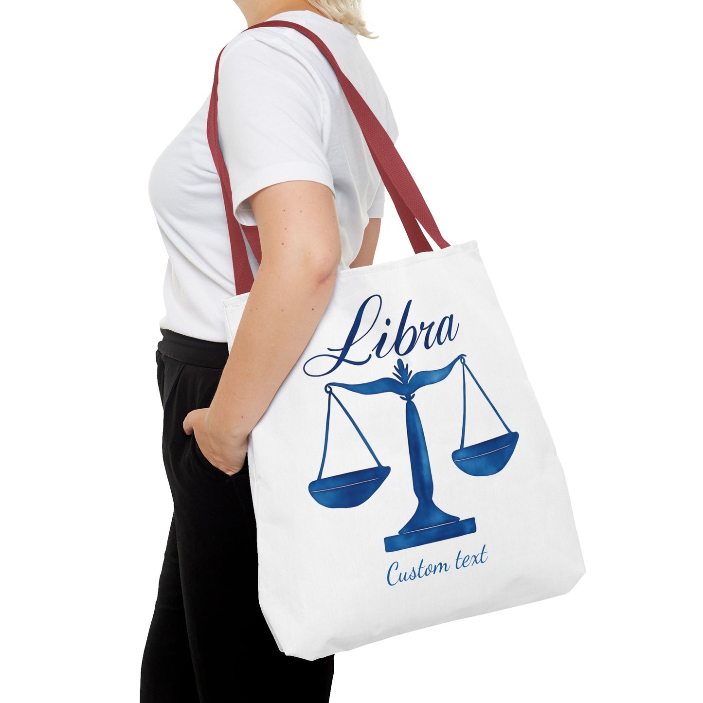 Libra Zodiac Personalized Tote Bag, Artistic Tote Bag, Astrology Lover Tote, Trendy Tote Bag, Unique Weekender Bag