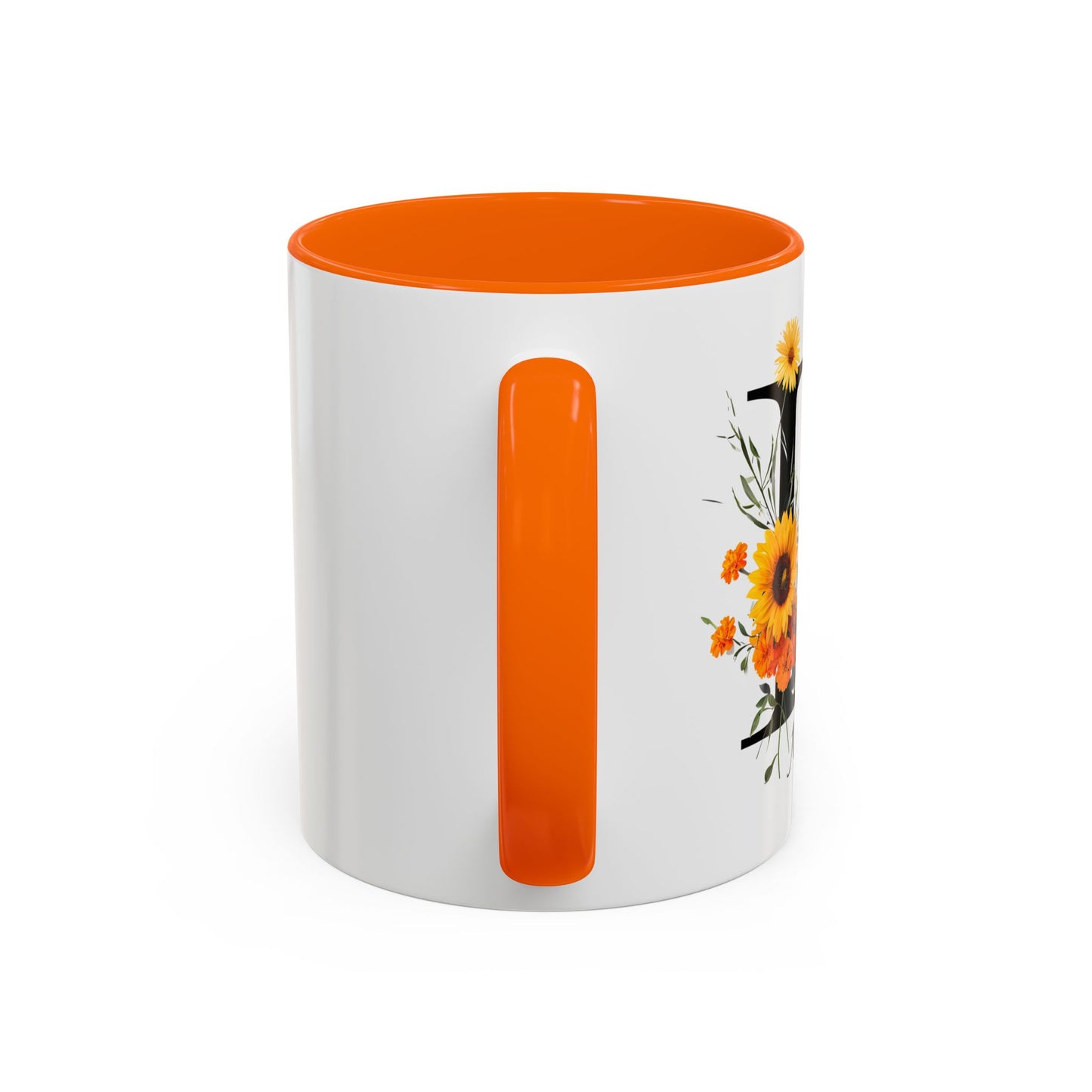 Personalized Floral Monogram - Letter L - Elegant Accent Coffee Mug – Personalized Mothers Day Gift