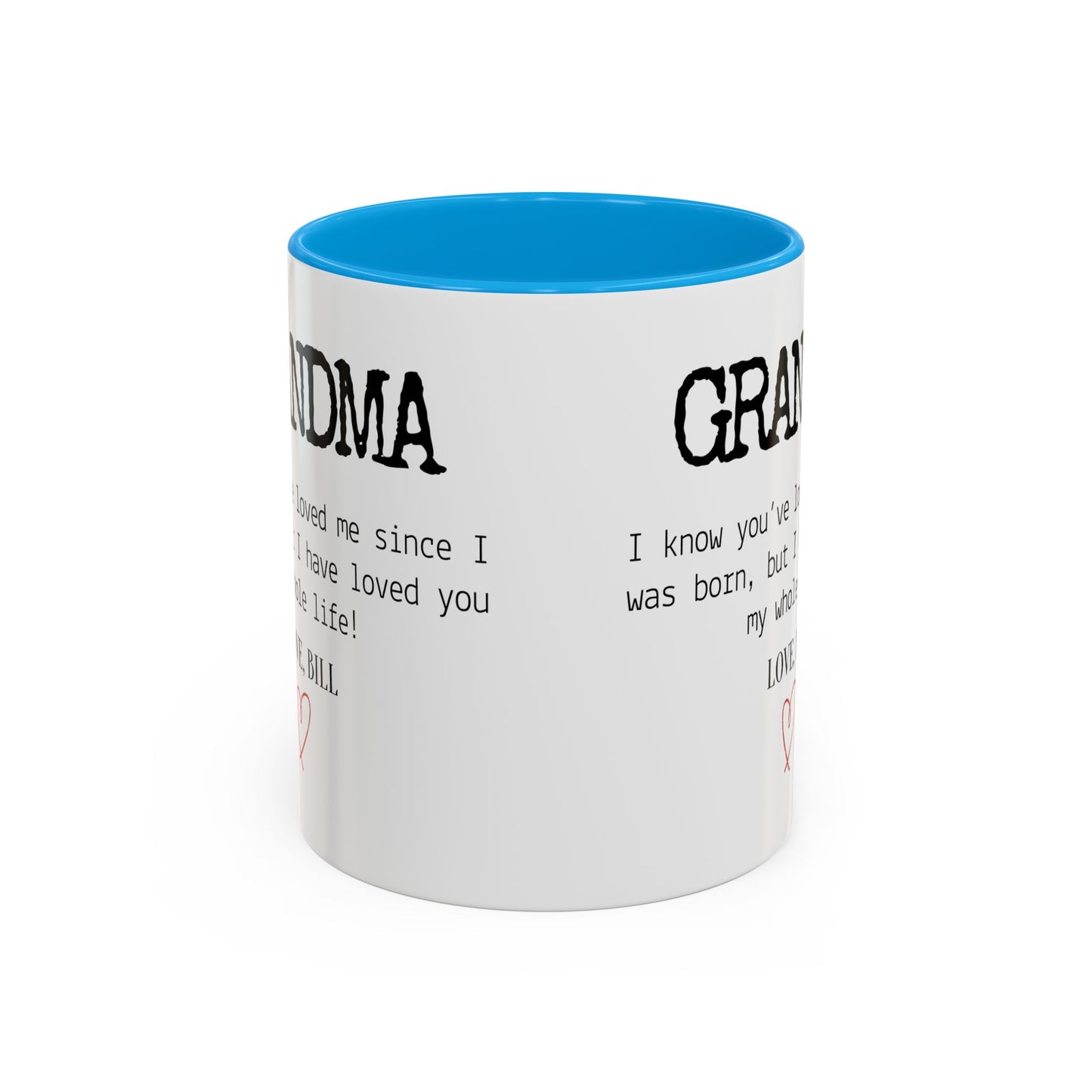 Personalized Grandma Mug, Gift from Grandchild, Custom Message Coffee Cup, Grandma Birthday Gift, Mother’s Day Mug, Sentimental Gift for Grandma