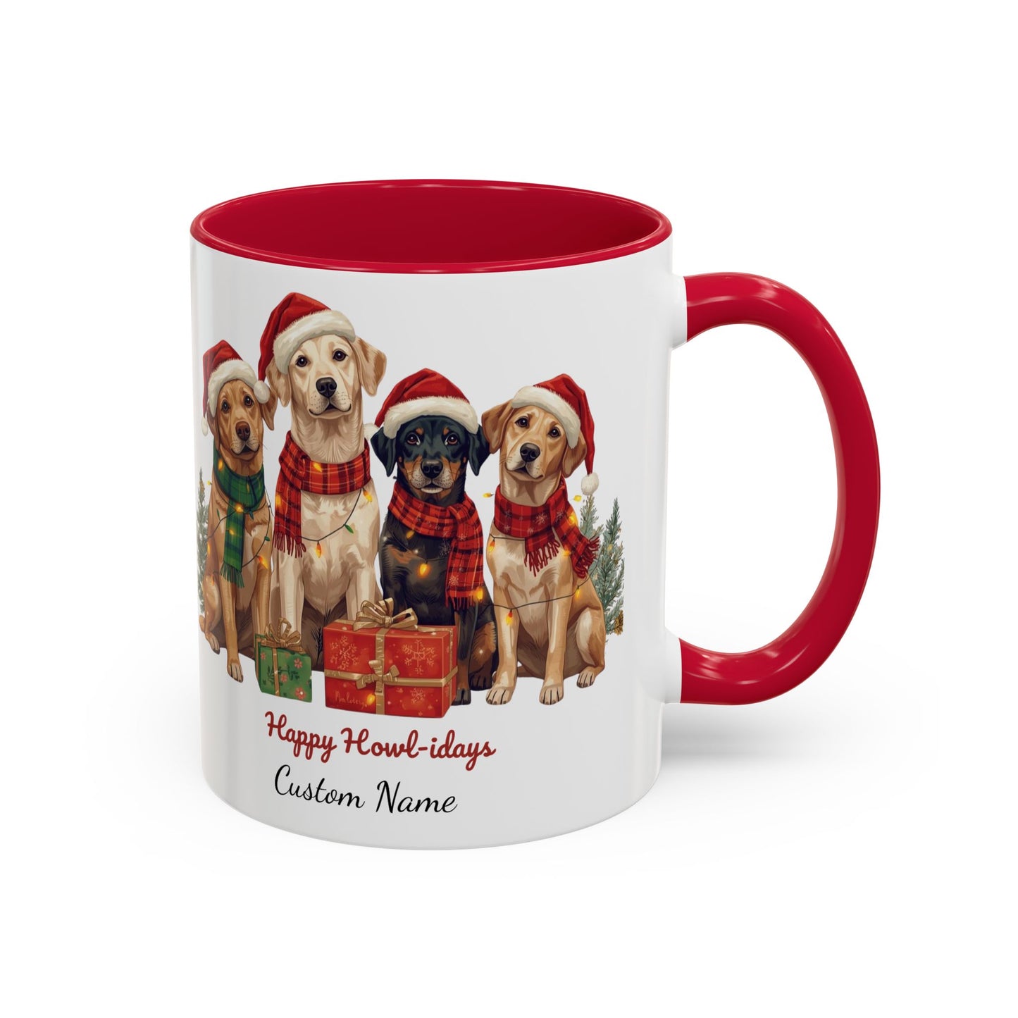 Festive Dog Mug, Dog Christmas Mug, Cute Christmas Dog, Custom Dog Mug, Holiday Spirit, Merry Christmas, Family Xmas Mug