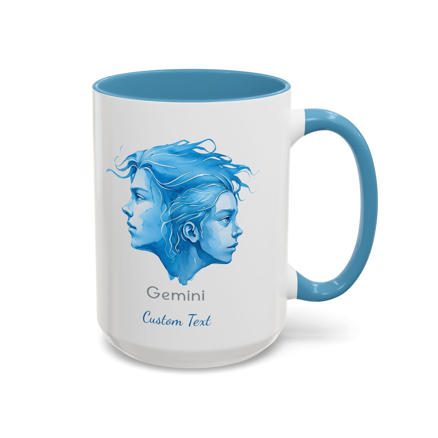 Personalized Gemini Accent Coffee Mug, Zodiac Mug, Astrology Mug, Gemini Birthday Gift, Gemini Zodiac Gift, Custom Zodiac Gift