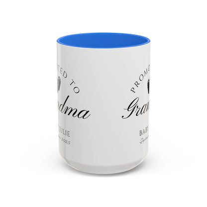 Promoted to Grandma Mug, Pregnancy Announcement Coffee Cup, Baby Reveal Gift, New Grandparent Mug, Grandma to Be Gift, Custom Baby Announcement