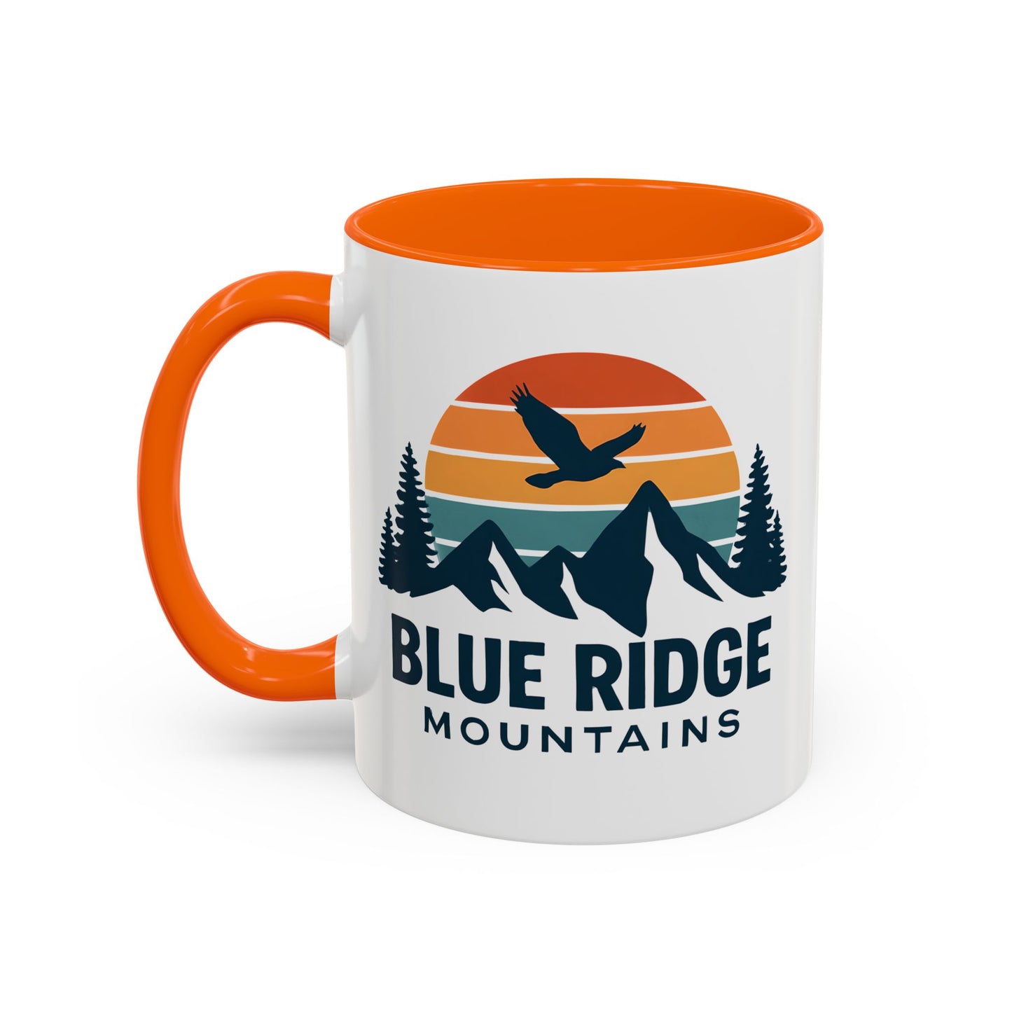 Blue Ridge Mountains Accent Coffee Mug, Appalachian Trail Mug, Smokey Mountains Souvenir, North Carolina Gift, Virginia Gift