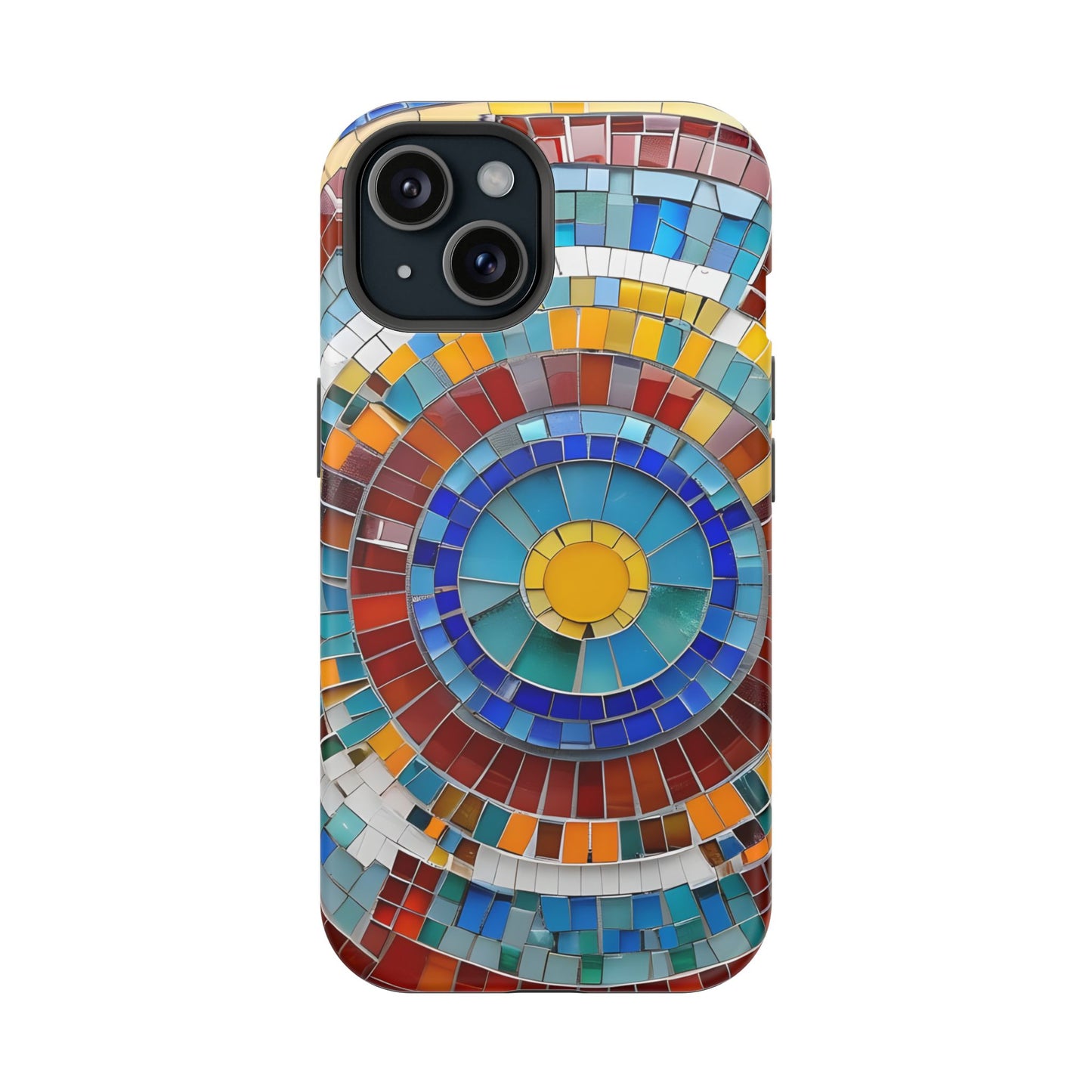 Vibrant Mosaic  iPhone Case - Colorful iPhone Cover, Unique Phone Accessory, MegSafe iPhone cover