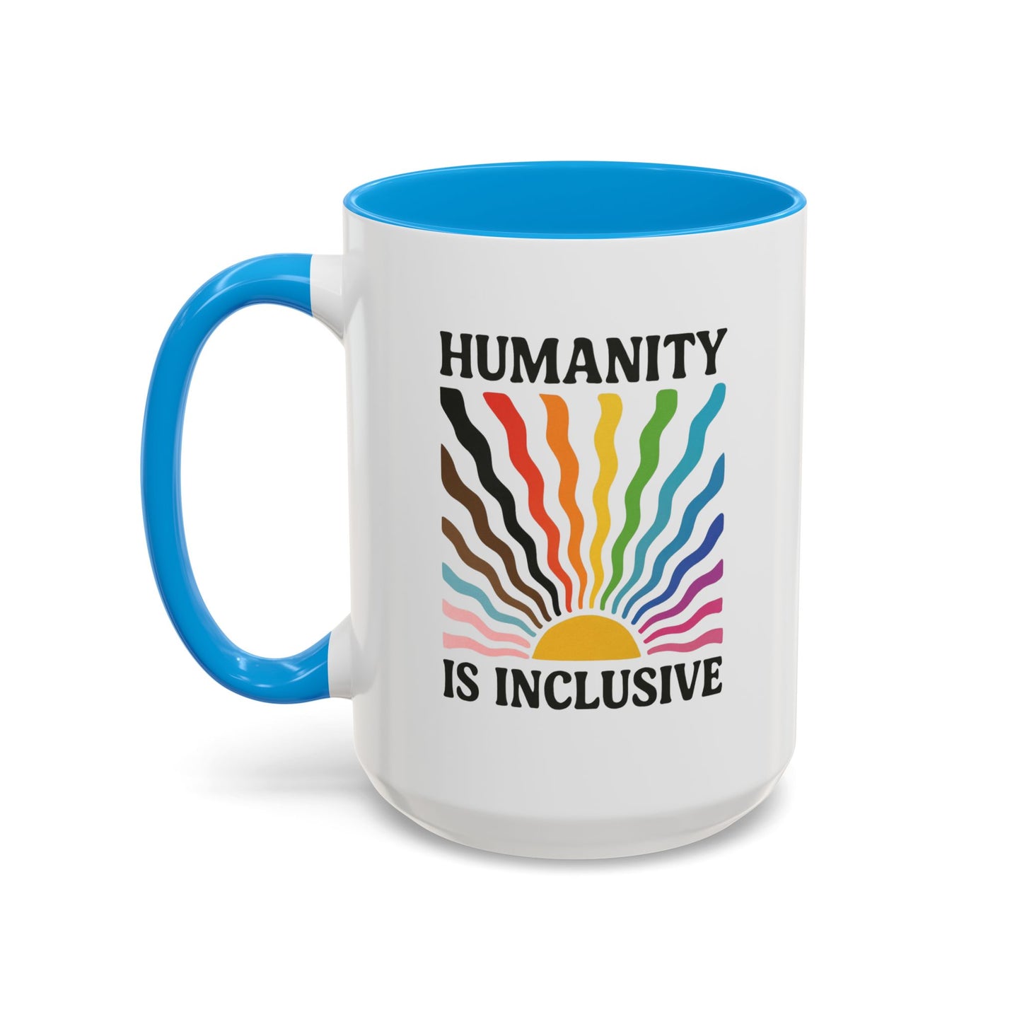 Pride Month Inclusive Humanity Coffee Mug, Pridemonth Merch, Bisexual Mug, Queer Mug, LGBT Mug, Lesbian Pride Mug