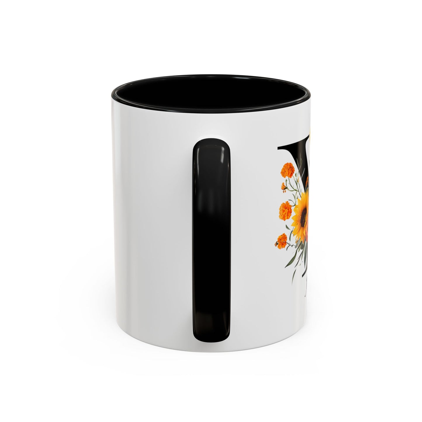 Personalized Floral Monogram - Letter Y - Elegant Accent Coffee Mug – Personalized Mothers Day Gift