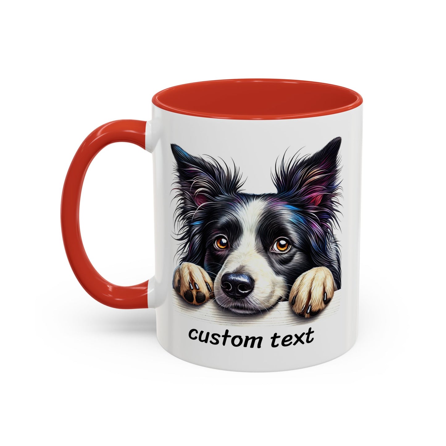 Funny Dog Lover Border Collie Accent Mug - "Dog is Friendly, I am Not"