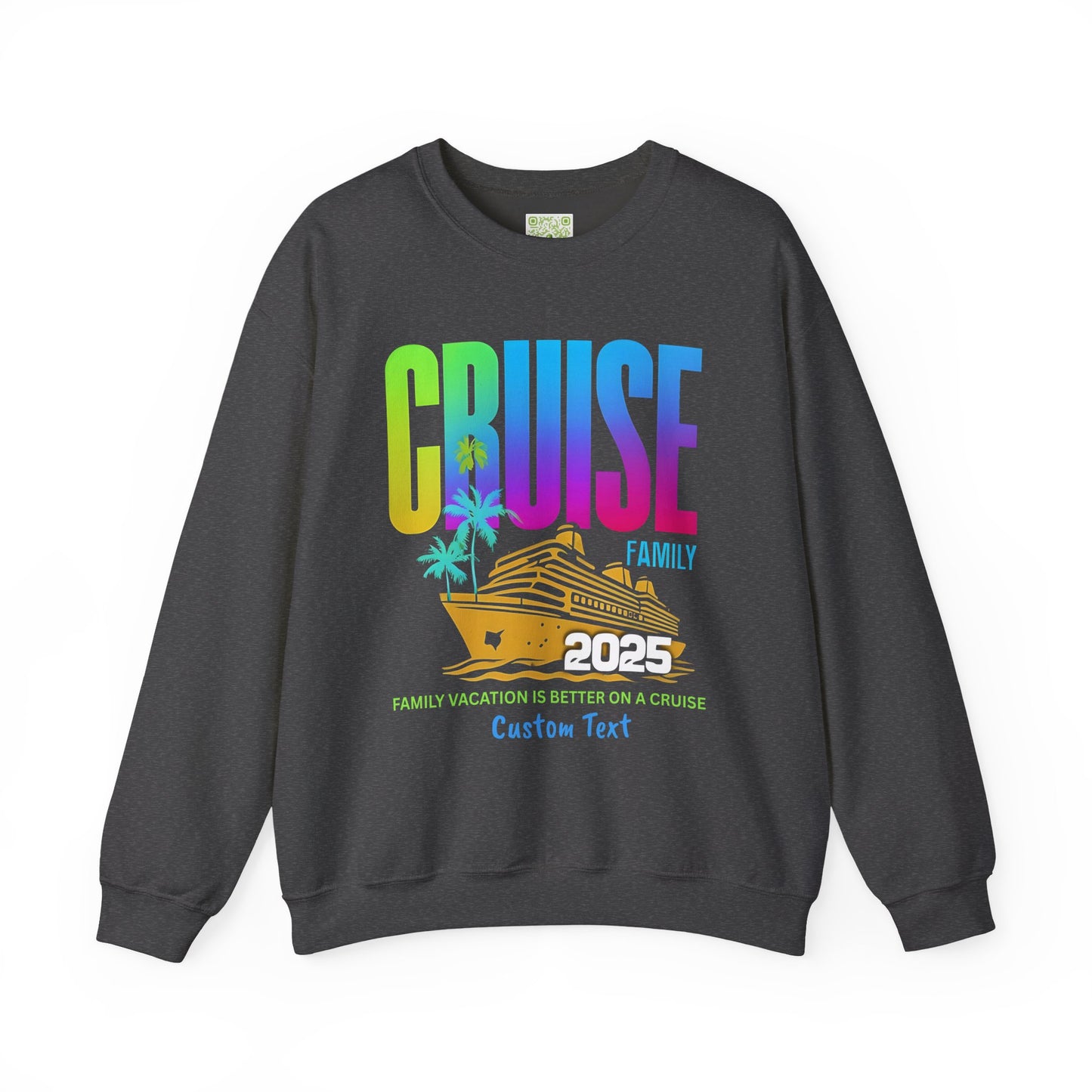 Family Cruise 2025 Sweatshirt, Vibrant Vacation Crewneck, Cruise Shirts, Matching Shirts, Custom Family Shirt