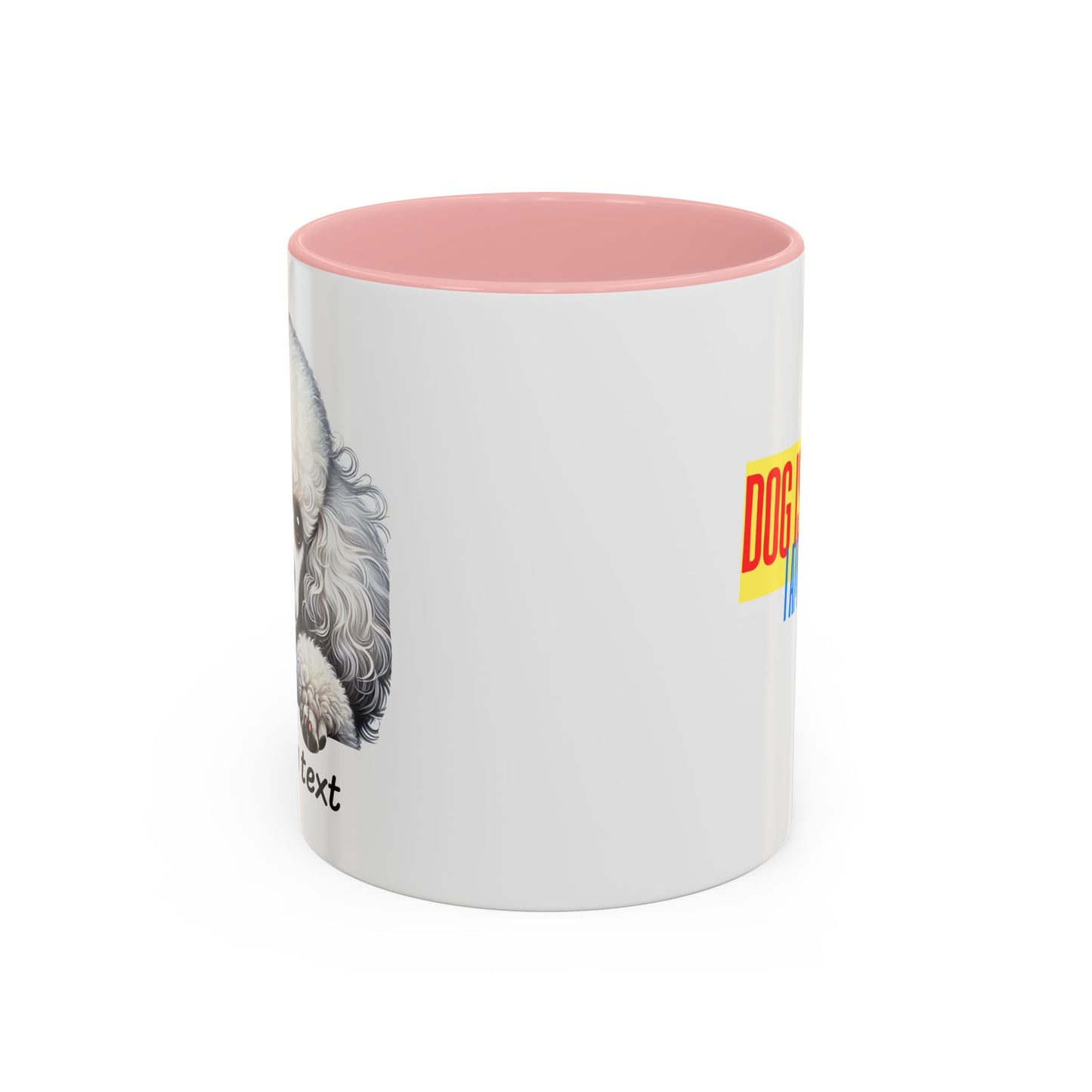 Funny Dog Lover Poodle Accent Mug - "Dog is Friendly, I am Not"