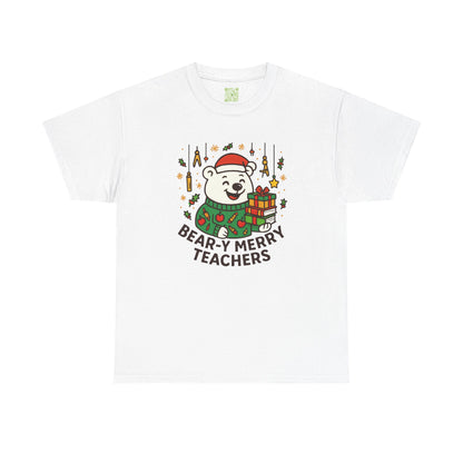 Bear-y Merry Teachers Tee, Best Teacher Ever, Teacher Holiday Gift, Teacher Xmas Gift, Santa's Favorite, Custom Teacher Gift