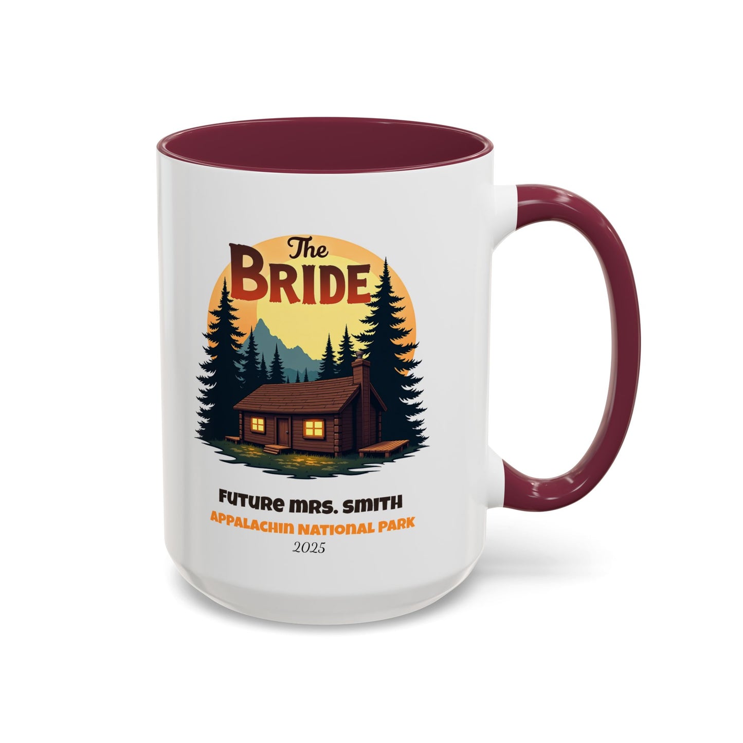 Camp Bride Accent Coffee Mug, Hen Party Favors, Bachelorette Cup, Girls Trip Gifts, Camp Bach, Bride Tribe