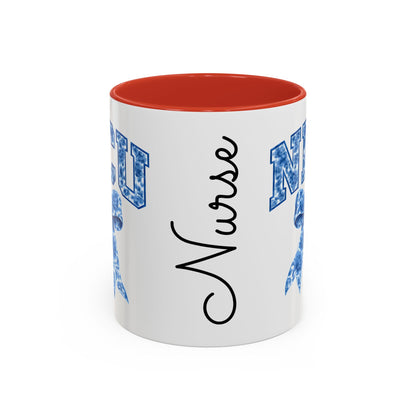 NICU Nurse Chinoiserie Accent Coffee Mug, Nurse Retirement Mug, NICU Nurse Mug, New Job Gift, Mug For NICU Nurse