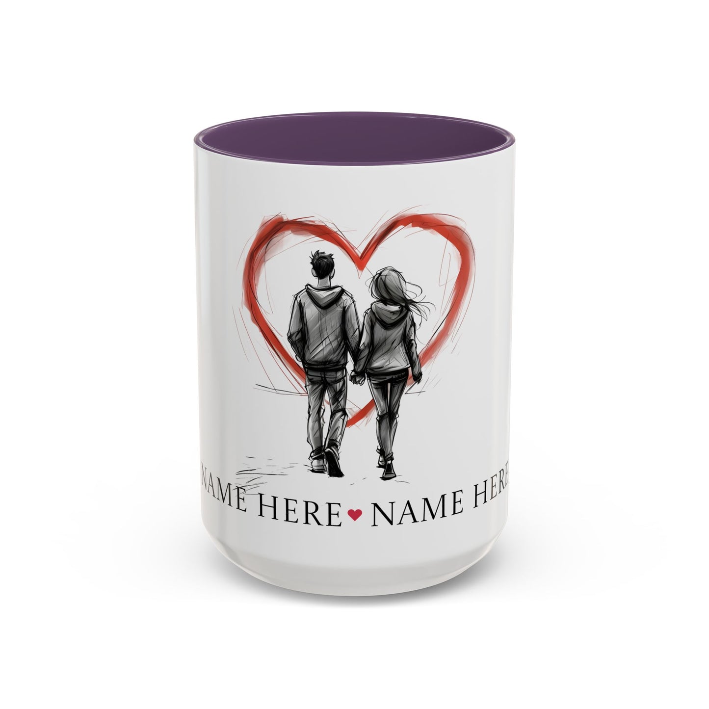 Customized Love Mugs for Two - A Romantic Home Accent for Coffee Connoisseurs - Unique Home Decor, Valentines Day Present