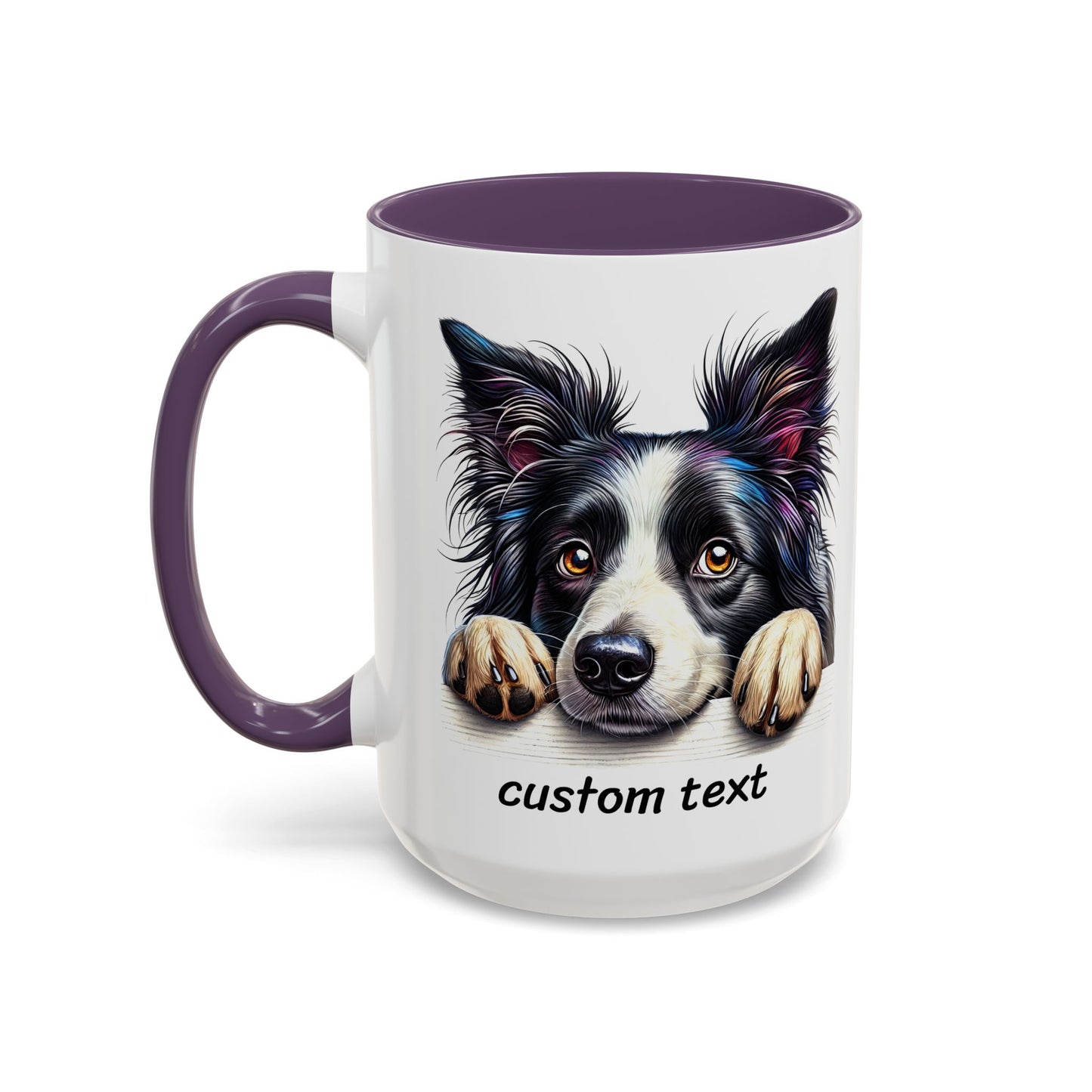 Funny Dog Lover Border Collie Accent Mug - "Dog is Friendly, I am Not"