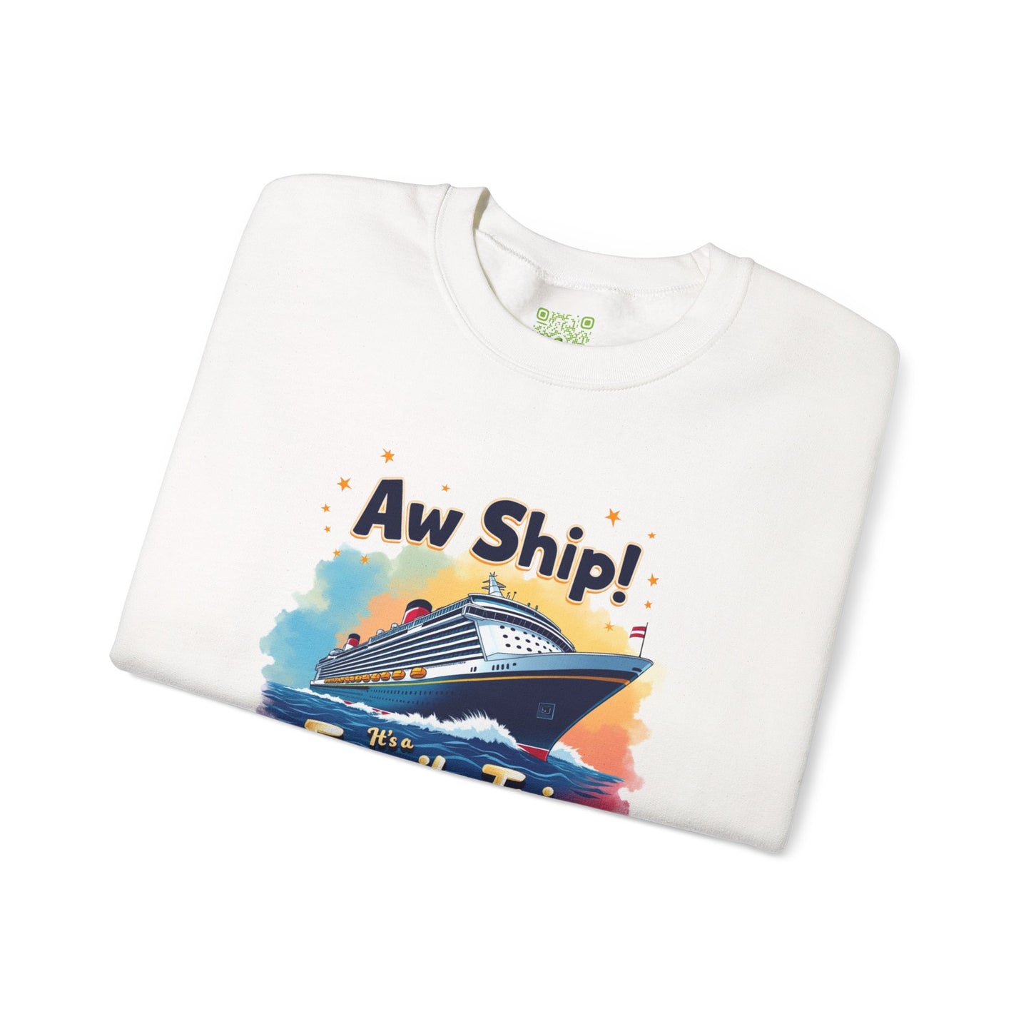 Aw Ship! Family Trip 2025 Unisex Crewneck Sweatshirt, Cruise
