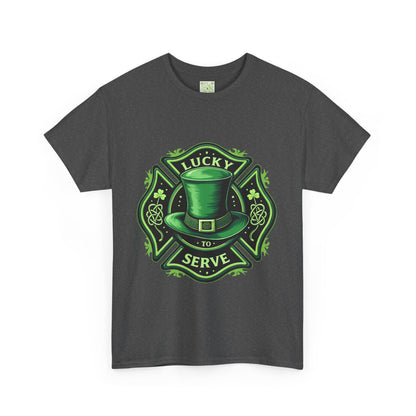 Firefighting Lucky to Serve Tee, Firefighter Gift, Shamrock Tee, St Patrick's Firefighter Day Tee, Fireman Shirt, Firemen Gift
