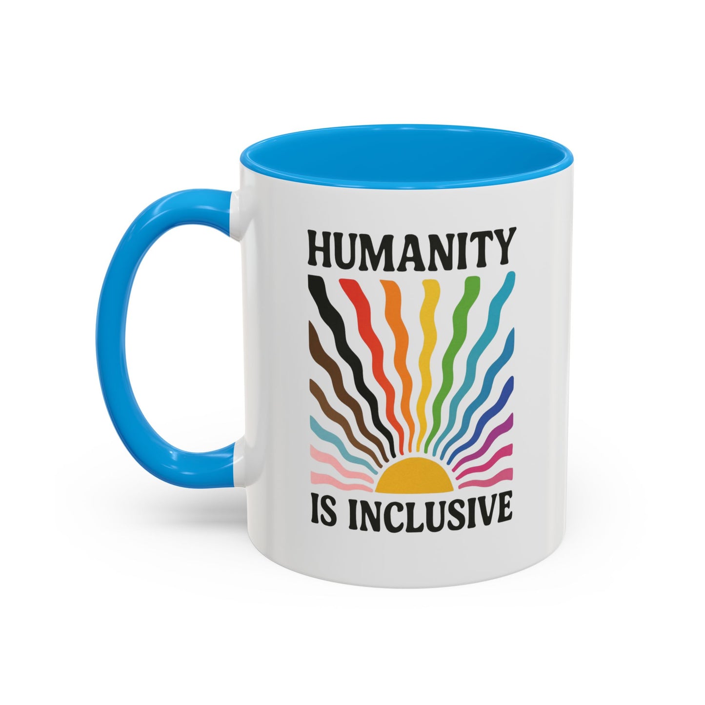 Pride Month Inclusive Humanity Coffee Mug, Pridemonth Merch, Bisexual Mug, Queer Mug, LGBT Mug, Lesbian Pride Mug