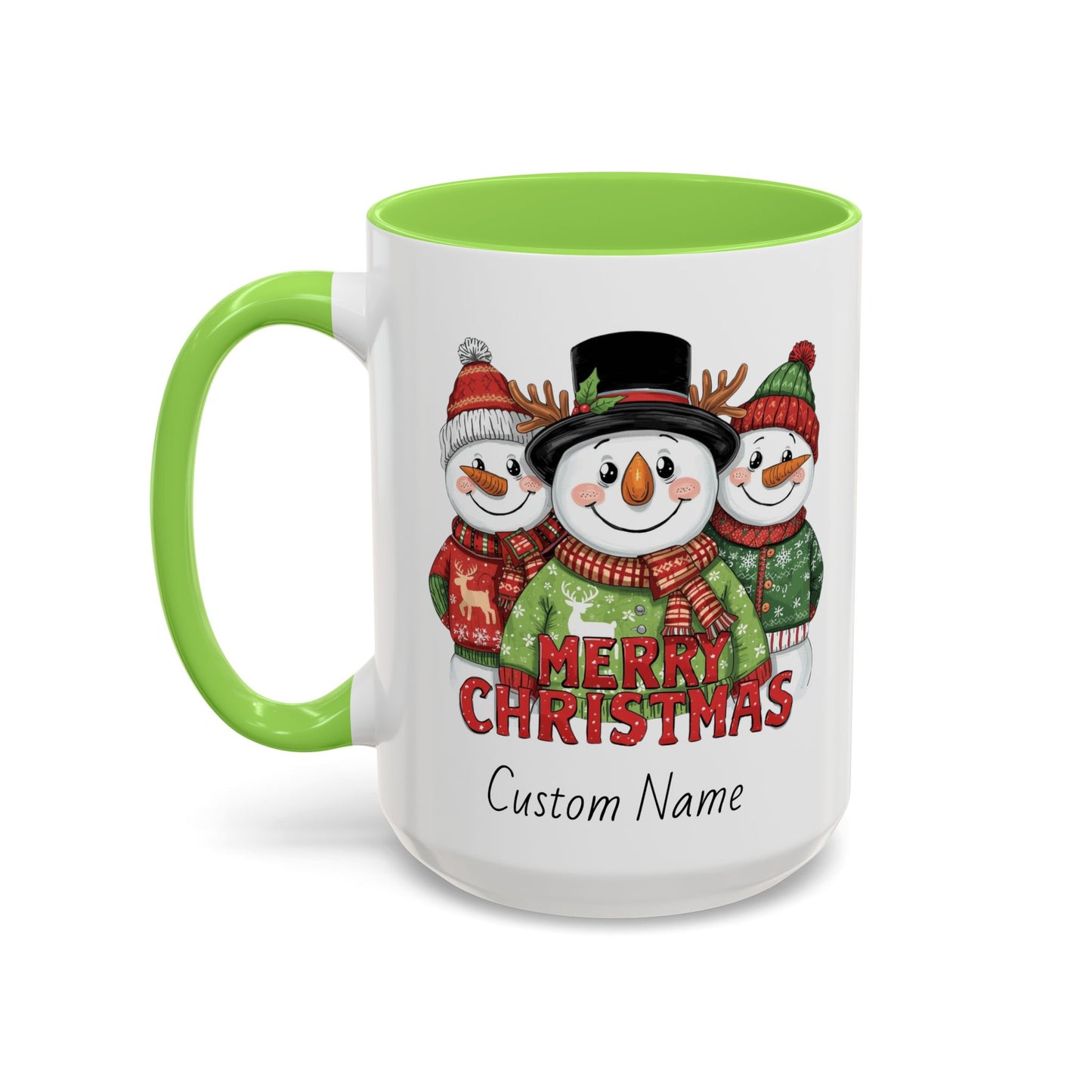 Cheerful Christmas Snowman Mug, Snowman Coffee Mug, Cute Christmas Mug, Snowman Gift for Her, Gift for Neighbors