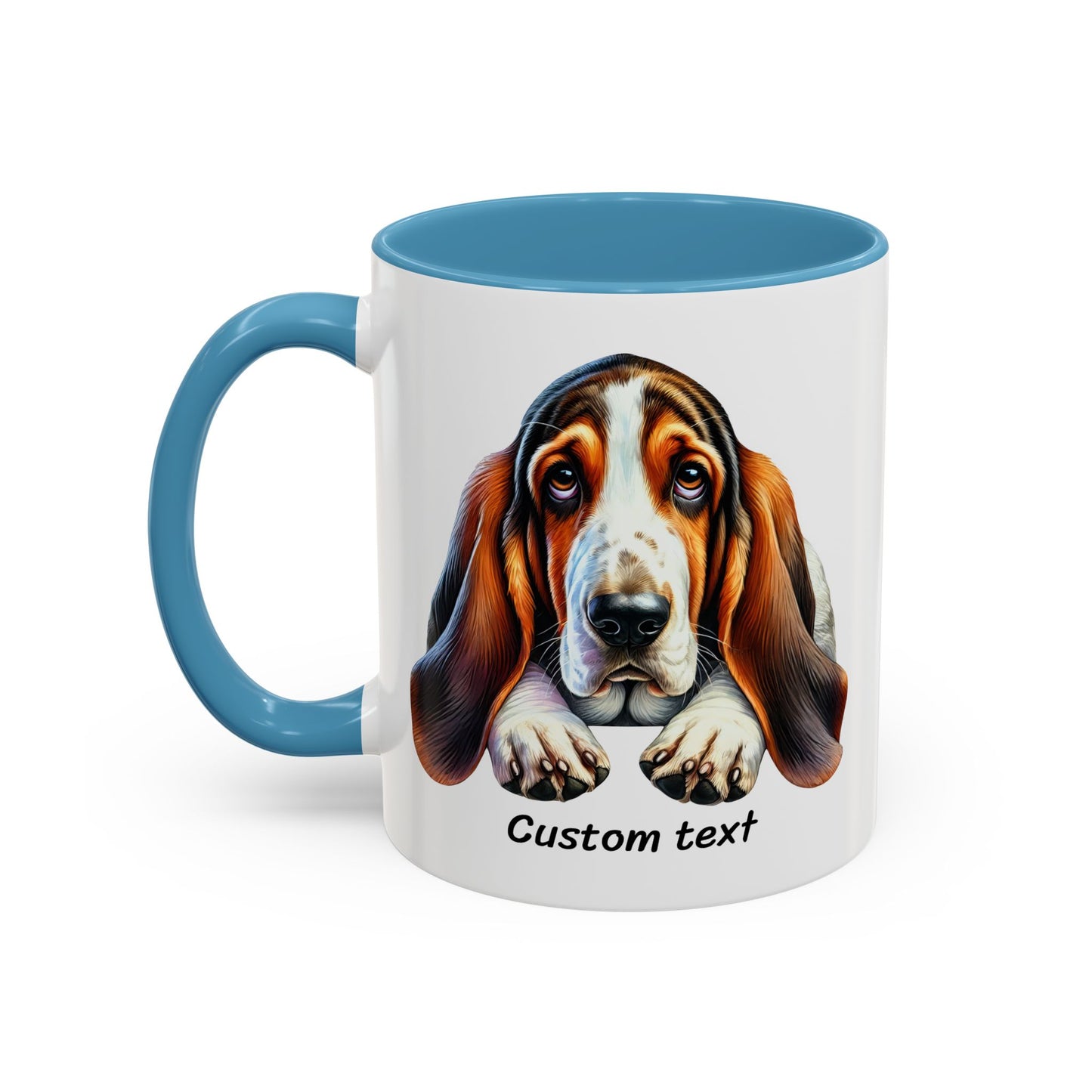 Funny Basset Hound Dog Lover Mug, Dog is Friendly, I am Not' Coffee Cup, Dog Mom Gift for Pet Lovers with Attitude and Humor
