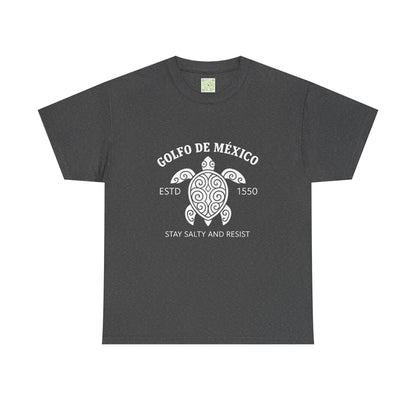 Gulf of Mexico Turtle Cotton Tee, Golfo de Mexico, Stay Salty Shirt, Sea Turtle Shirt, Turtle Shirt, Conversation Starter