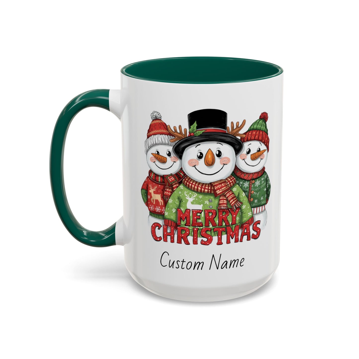Cheerful Christmas Snowman Mug, Snowman Coffee Mug, Cute Christmas Mug, Snowman Gift for Her, Gift for Neighbors