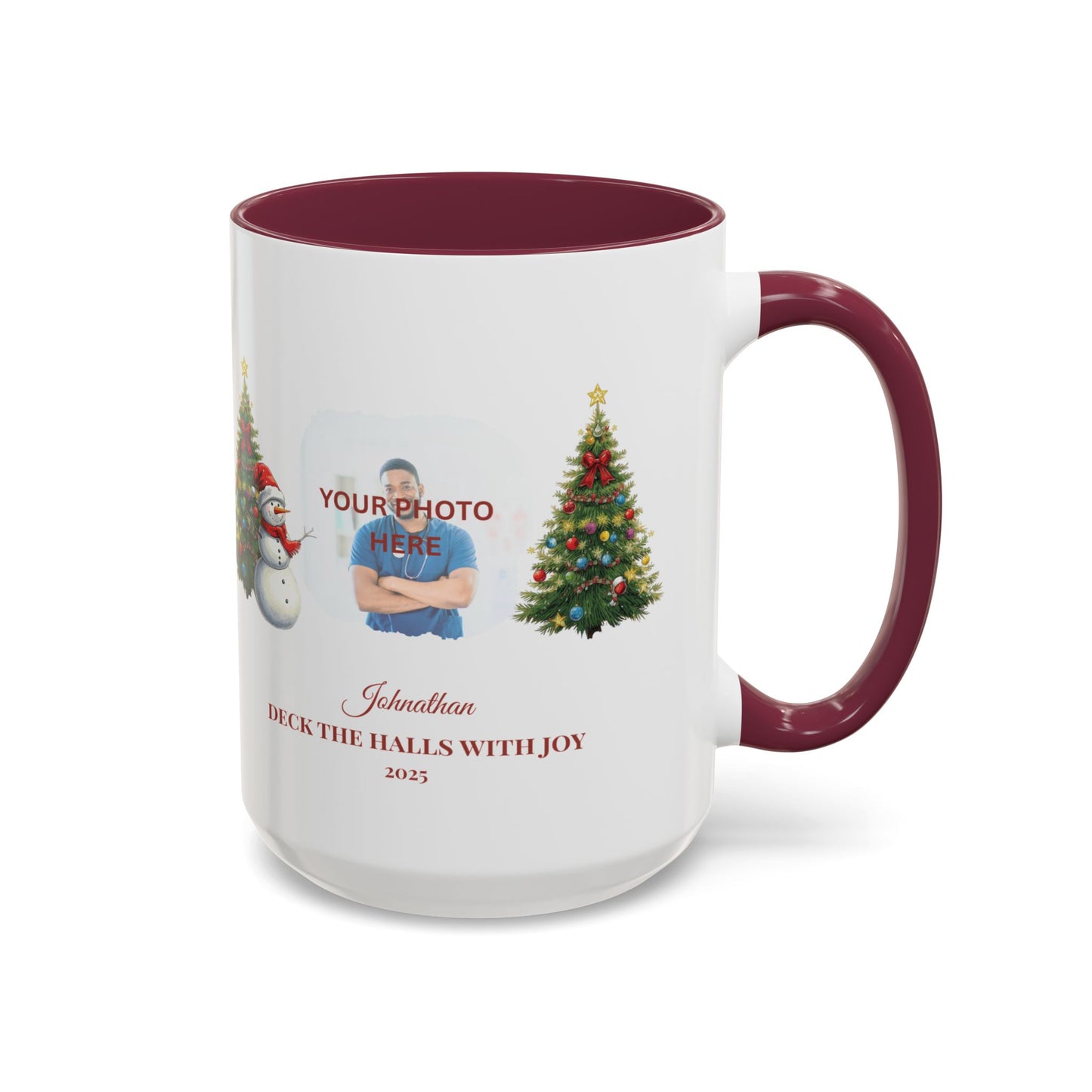 Personalized Snowman Mug with Custom Photo – Cute Christmas Cocoa Cup, Holiday Gift for Neighbors, Snowman Coffee Mug 2025